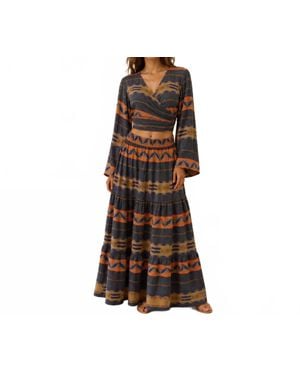 Mystery Resort Mirena Top And Maxi Skirt Set - Black