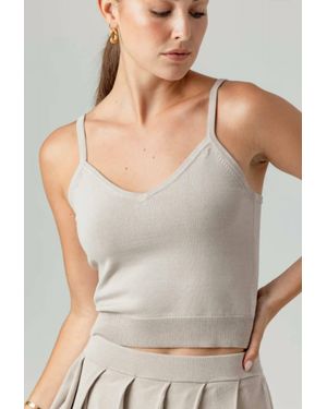 Sundays Astoria V-Nbeck Tank Top - Gray