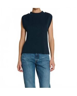 Nation Ltd Mikka Buttoned Tank Top - Blue