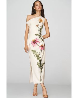 Endless Rose One-Shoulder Midi Dress - White