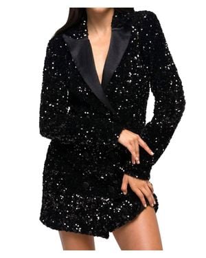 GOOD AMERICAN Glow Blazer Dress - Black