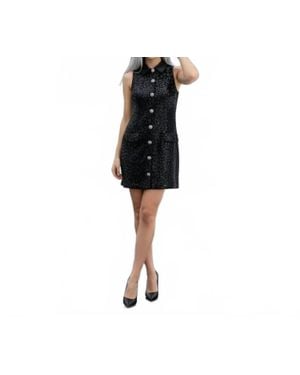 B Darlin Velvet Mini Dress - Black