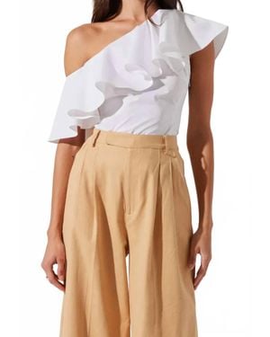 Astr Felixa Off-Shoulder Top - White