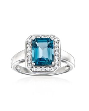 Ross-Simons London Topaz Ring With Lab-Grown Diamonds - Blue