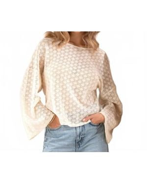 Antigel Crochet Seventies Long Sleeve Top - Multicolor