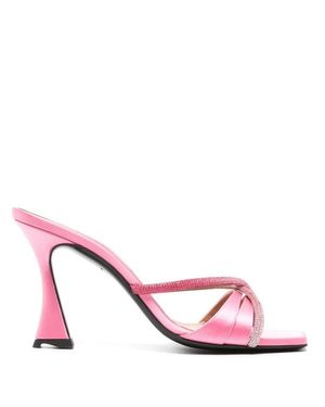 D'Accori Lust Mule High Heels - Pink