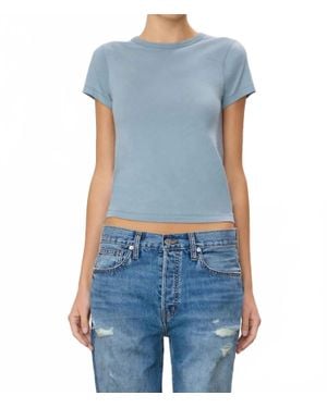 ÉTERNE Fitted Crewneck Tee - Blue