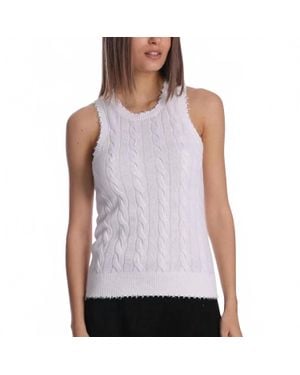Minnie Rose Cable Tank Top - Purple