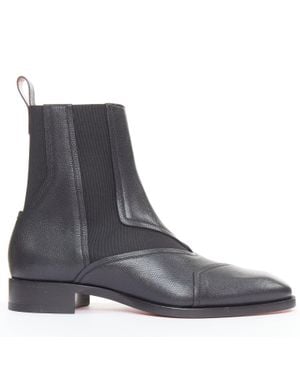 Christian Louboutin Leather Chelsea Boot - Gray