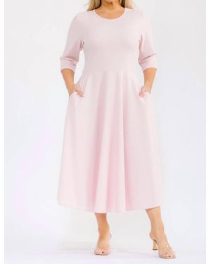 Karen Kane A-Line Midi Dress - Pink