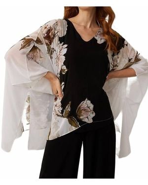 Joseph Ribkoff Cape Sleeve Top - Black