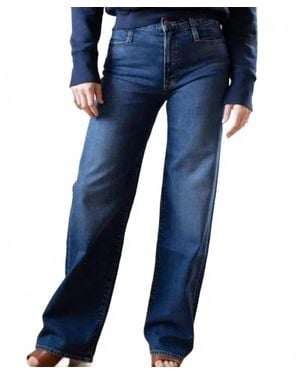 Edwin Marli Slate Wide Leg Jean - Blue