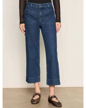 Sanctuary The Marine Cropped Wide Leg Jean - Blue