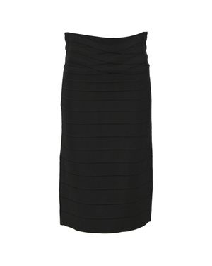 Hervé Léger Bandage Pencil Skirt - Black