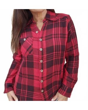 parsley & sage Reversible Button Front Top - Red