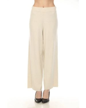 Joseph Ribkoff Sweater Knit Pull-On Culotte Pants - Natural