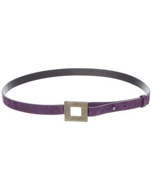 Roger Vivier Suede Belt - Blue