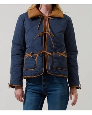 Sugarlips Ronny Contrast Puff Jacket - Blue