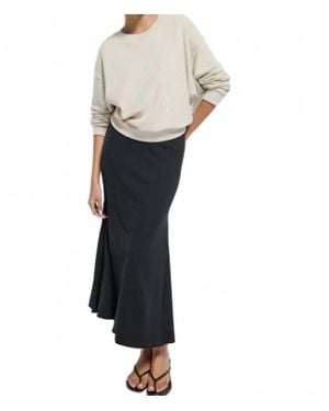 Nation Ltd Melani Ribbed Long Skirt - White