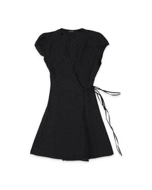 CALLIPYGIAN Wrap Mini Dress - Black