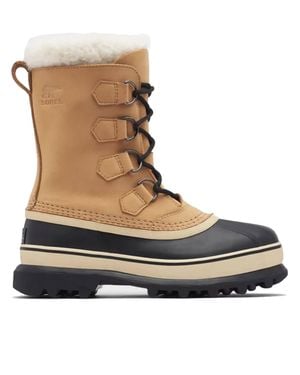 Sorel Tan Caribou Mid-Calf Leather Boots - Brown