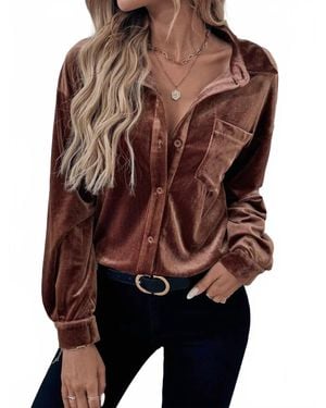 Lovesoft Velvet Luxe Shirt - Brown