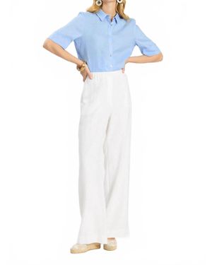 tyler boe Monroe Linen Pants - Blue