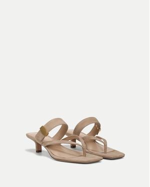 Veronica Beard Salva Dash Kitten Heel Sandal - Natural