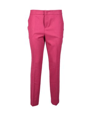 Twinset Wool Blend Stretch Pants - Red