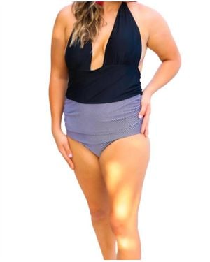 Jess Lea Make A Splash Halter Swimsuit - Blue