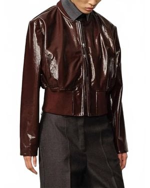Birgitte Herskind Herry Leather Bomber Jacket - Brown