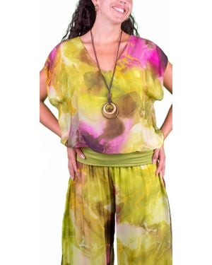 Gigi Moda Amante Tempesta Silk Top - Yellow