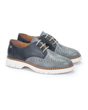 Pikolinos Henares Perforated Derby Shoes - Blue