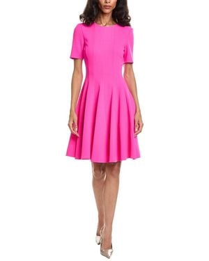 Oscar de la Renta Circular Cut Panel Dress - Pink