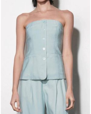 Greylin Yuri Strapless Vest Top - Blue