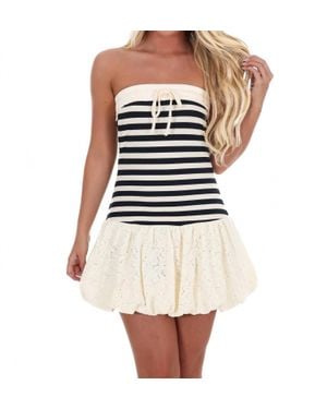 illa illa Yacht Club Lace Bubble Dress - White