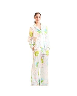 Cynthia Rowley Cotton Voile Pj Top - Metallic