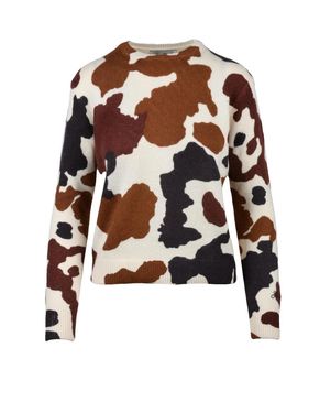 MC2 Saint Barth Crewneck Knit Sweater With Abstract Pattern - Multicolor