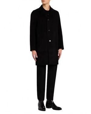 Theory Modern Single-Breasted Coat - Black