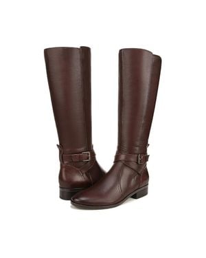 Naturalizer Rena Riding Boot 7.5 Chocolate Leather Knee High Boots Fzp264 - Brown