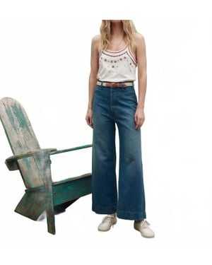 The Great Beaded Slim Tank Top - Blue