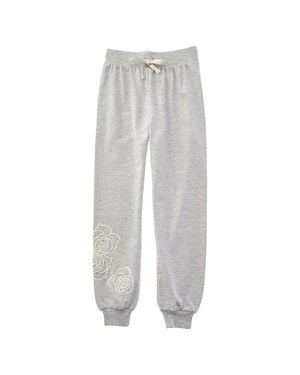 Splendid Rose Embroidery Toss Jogger - Gray