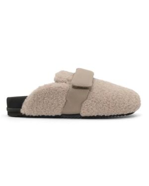 Roam Fuzzy Loafer Mule - Natural