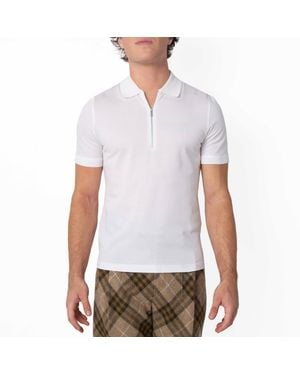 Ferragamo Ferragamo Logo-Detail Cotton Polo Shirt - White