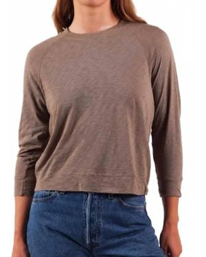 Stateside Supima Slub Jersey Sweatshirt Tee - Brown