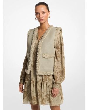 Michael Kors Faux Shearling Vest - Natural