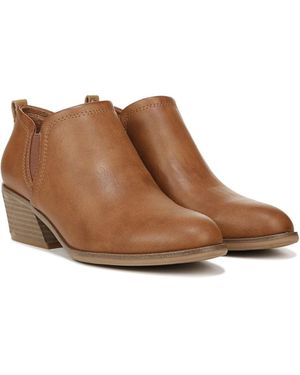 Dr. Scholls Laurel Boot Almond Toe Ankle Bootie Khd1899 - Brown