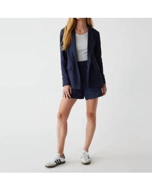 Michael Stars Lottie Linen Blazer - Blue
