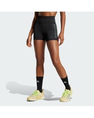 adidas Optimé 3-Stripes 1/4 Short Leggings - Black