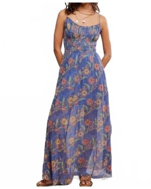 Free People Ciello Printed Maxi Dress - Purple